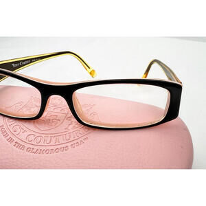 Juicy Couture Sonia WJRY Black / Pink Cat-Eye Eyeglass Frames 135 w/ Case